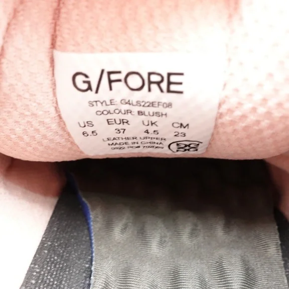 NEW G/FORE Women's Gallivanter Brogue Wingtip Golf Shoes G4LS22EF08 Blush - Picture 15 of 16